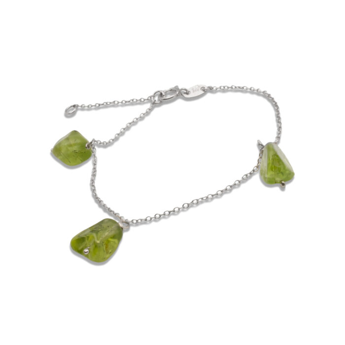 Brazalete Plata 1º Ley 925mls Olivina - Imagen 1