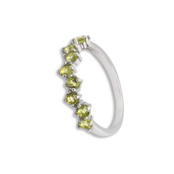 Anillo Plata 1ª Ley 925mls Olivina - Imagen 1