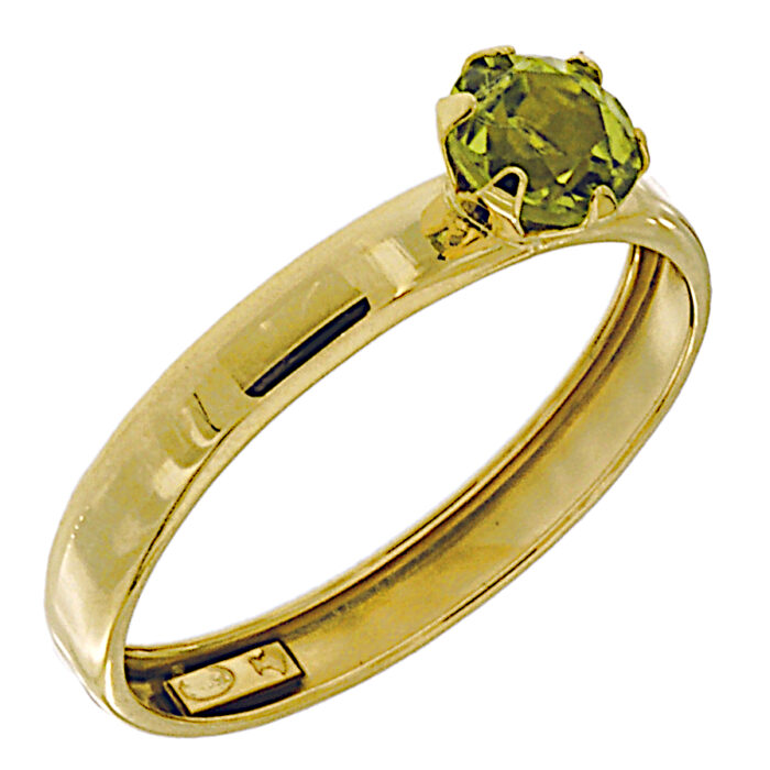 Anillo Oro 1ª Ley 9ct. Olivina - Imagen 1