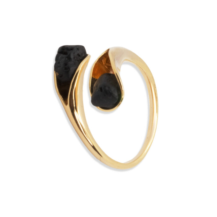 Anillo Plata 1º Ley 925mls Lava GOLD - Imagen 1