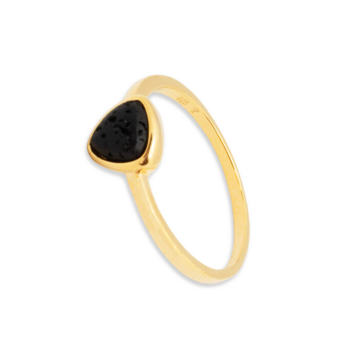 Anillo Plata 1º Ley 925mls Lava GOLD - Imagen 1