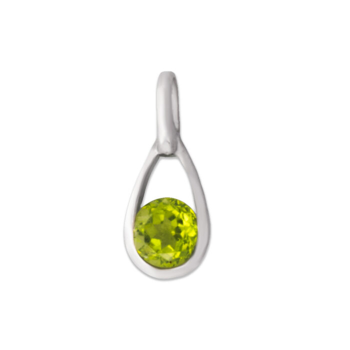 Colgante Plata 1ª Ley 925mls Olivina - Imagen 1