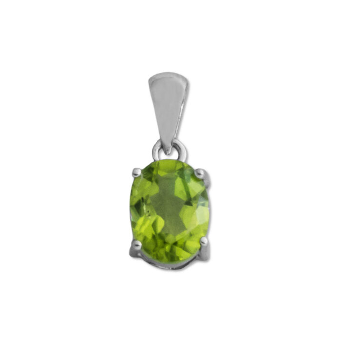 Colgante Plata 1ª Ley 925mls Olivina - Imagen 1