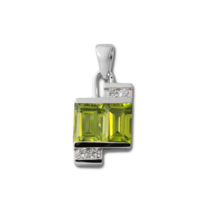 Colgante Plata 1ª Ley 925mls Olivina - Imagen 1