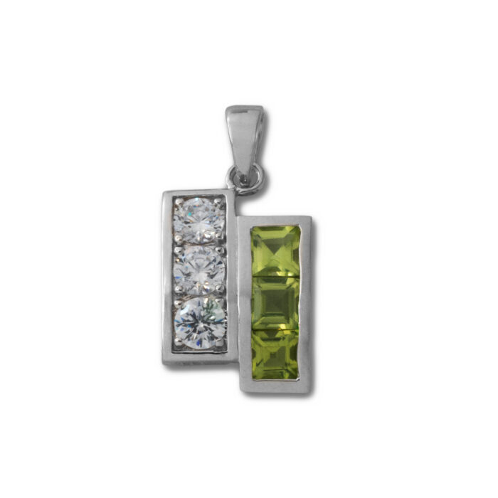 Colgante Plata 1ª Ley 925mls Olivina - Imagen 1