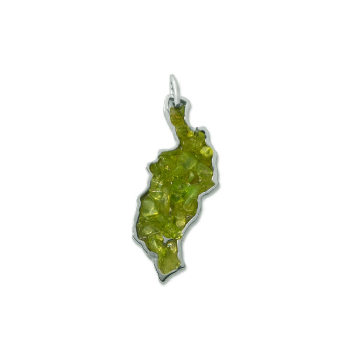 Colgante Plata 1ª Ley 925mls Olivina - Imagen 1