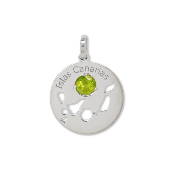 Colgante Plata 1ª Ley 925mls Olivina - Imagen 1