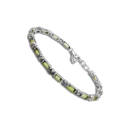 Brazalete Plata 1ª Ley 925mls Olivina