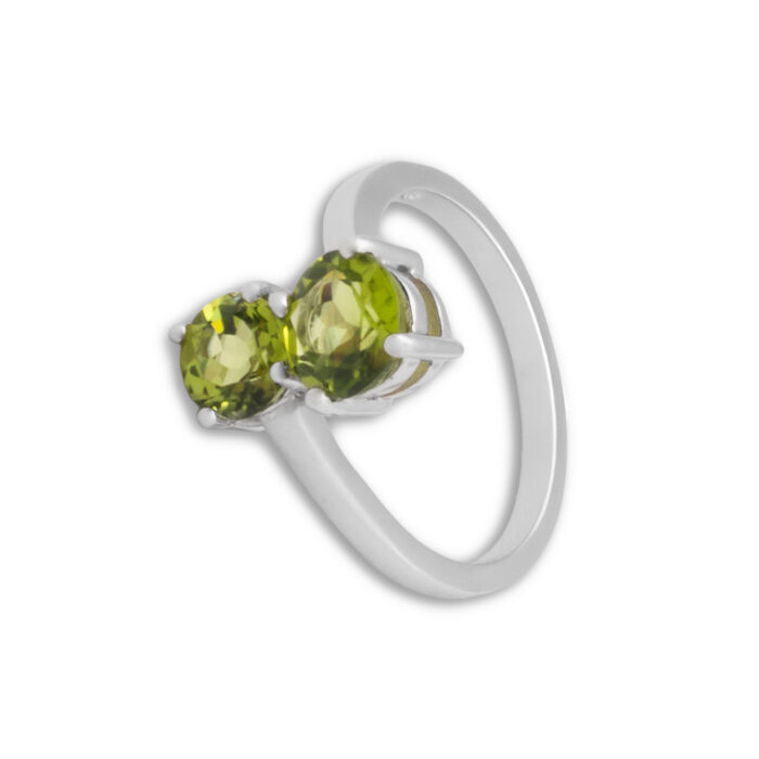 Anillo Plata 1ª Ley 925mls Olivina - Imagen 1