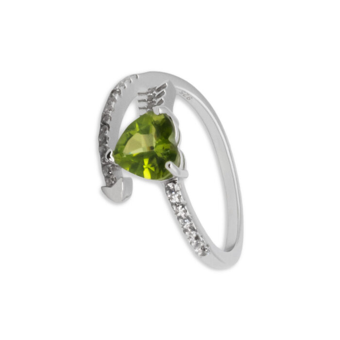 Anillo Plata 1ª Ley 925mls Olivina - Imagen 1