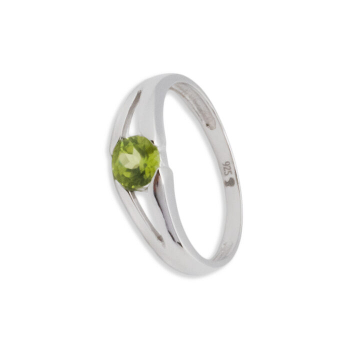 Anillo Plata 1ª Ley 925mls Olivina - Imagen 1