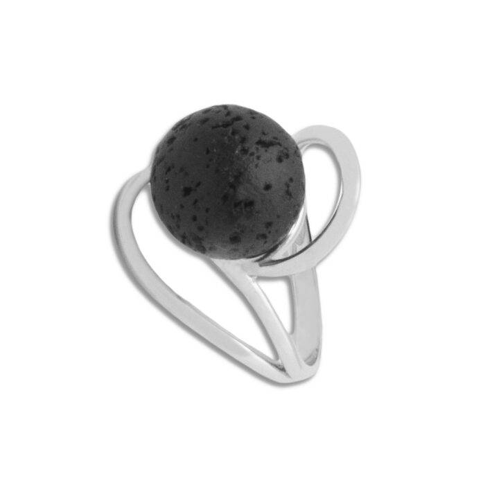 Anillo Plata 1ª Ley 925mls Lava - Imagen 1
