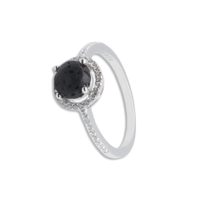 Anillo Plata 1ª Ley 925mls Lava - Imagen 1