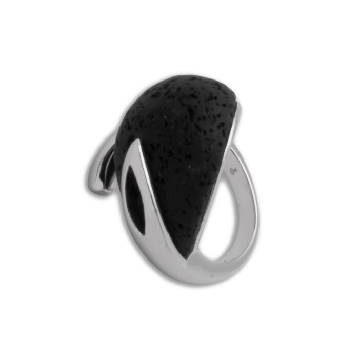 Anillo Plata 1ª Ley 925mls Lava - Imagen 1