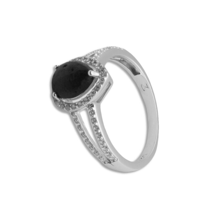 Anillo Plata 1ª Ley 925mls Lava - Imagen 1