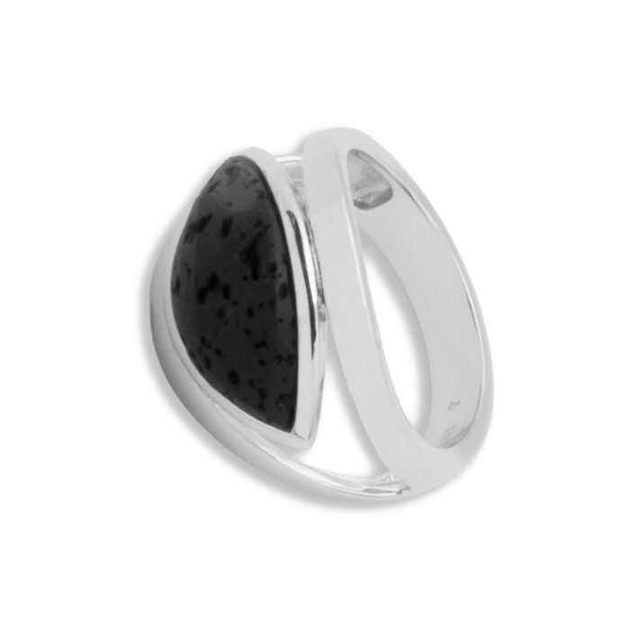 Anillo Plata 1ª Ley 925mls Lava - Imagen 1