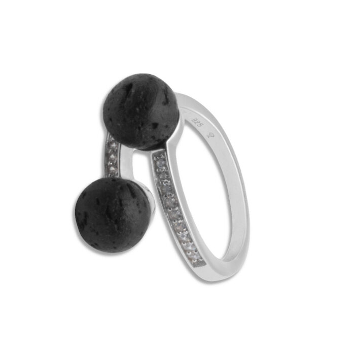 Anillo Plata 1ª Ley 925mls Lava - Imagen 1