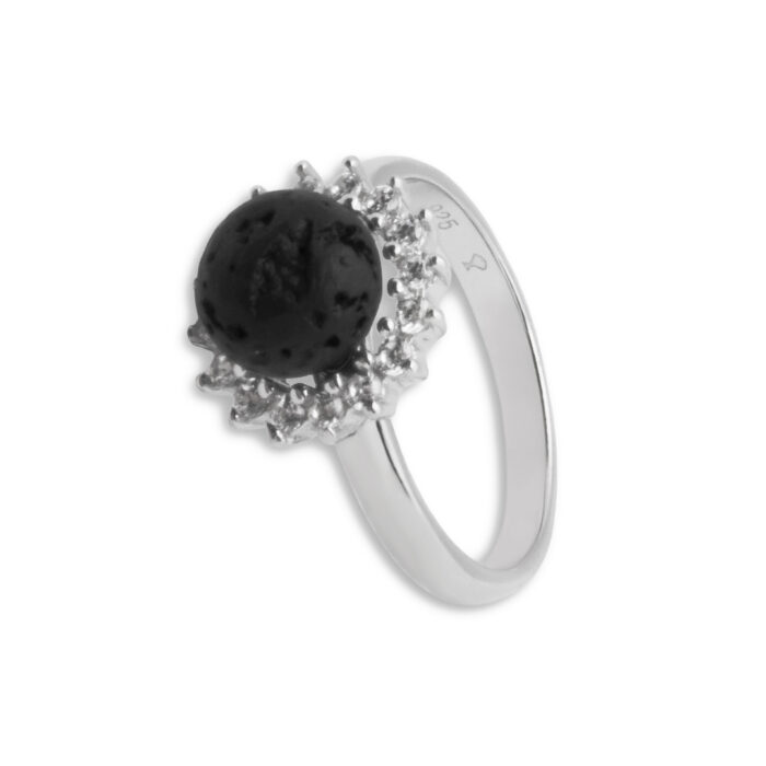 Anillo Plata 1ª Ley 925mls Lava - Imagen 1