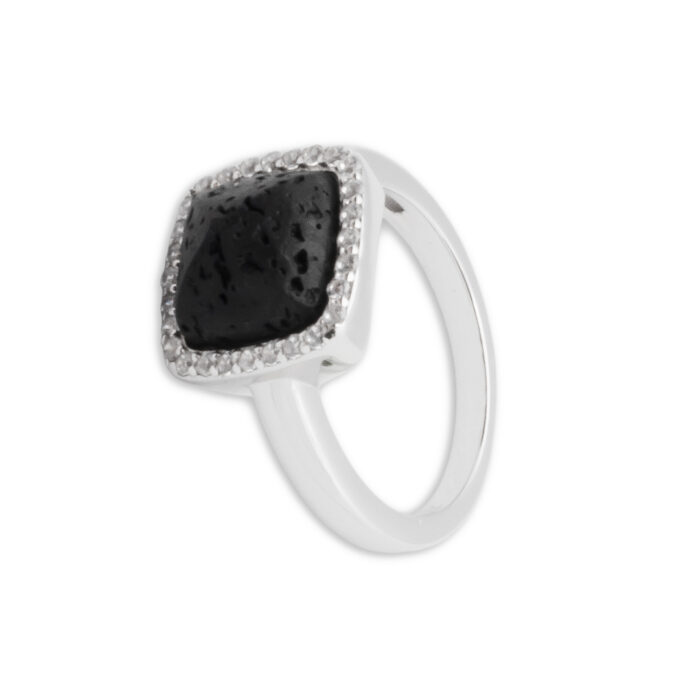 Anillo Plata 1ª Ley 925mls Lava - Imagen 1