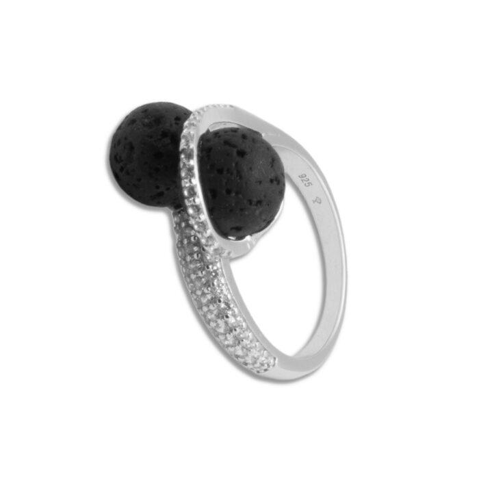 Anillo Plata 1ª Ley 925mls Lava - Imagen 1