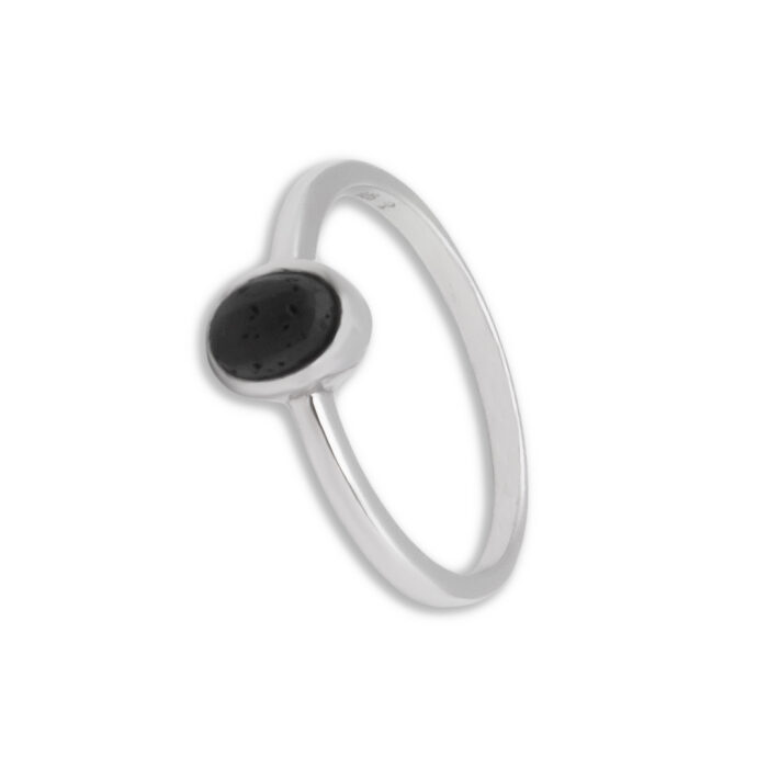 Anillo Plata 1ª Ley 925mls Lava - Imagen 1