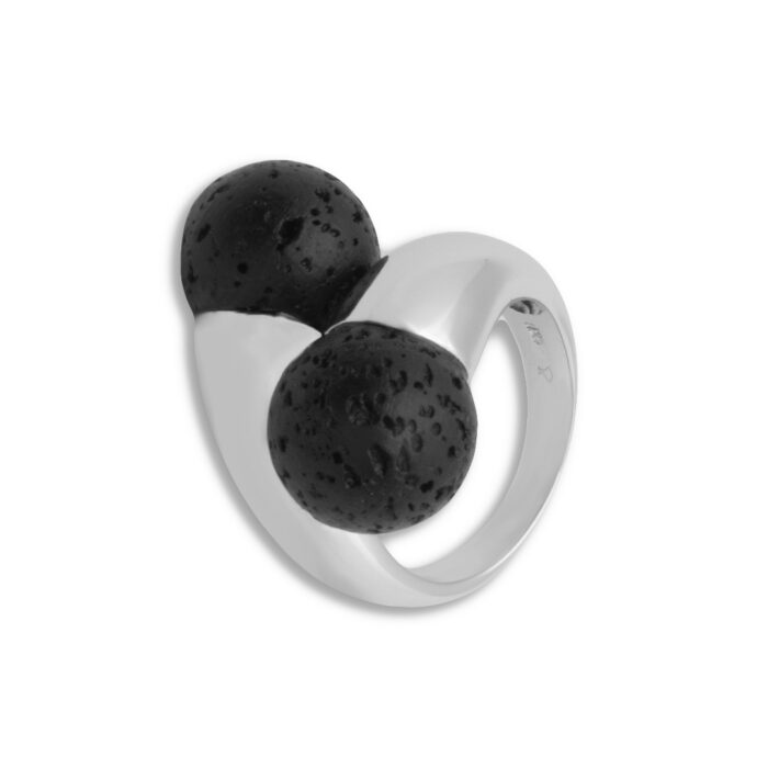 Anillo Plata 1ª Ley 925mls Lava - Imagen 1