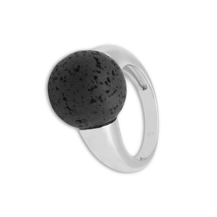 Anillo Plata 1ª Ley 925mls Lava - Imagen 1