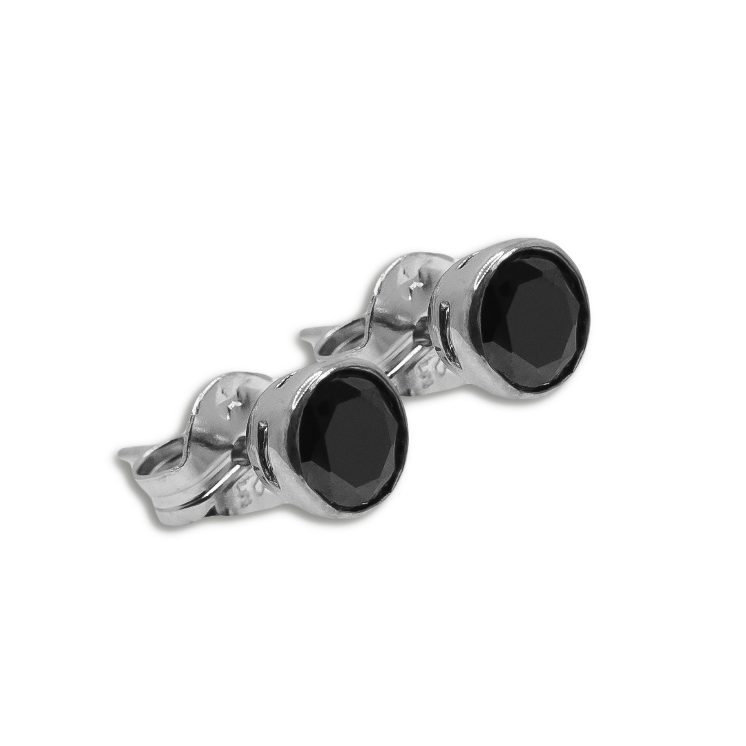 7204001097 Pendiente Plata 1ª Ley 925mls Obsidiana - Imagen 1