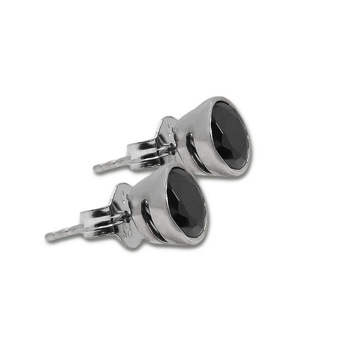 7204001098 Pendiente Plata 1ª Ley 925mls Obsidiana - Imagen 1